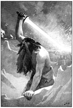 Les trois nornes filent devant un arbre, illustration d’Arthur Rackham